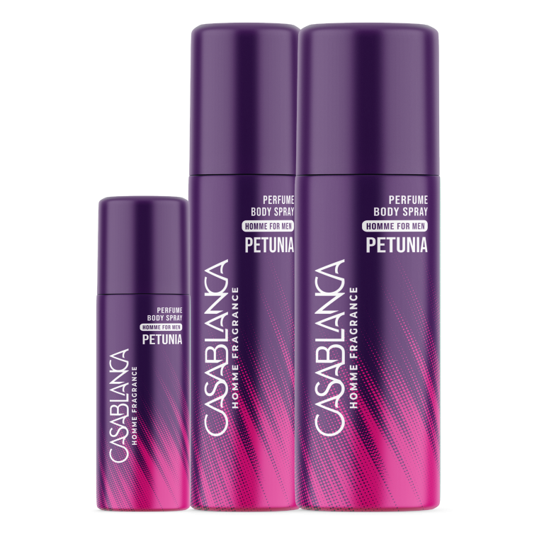 Casablanca Homme Perfume Body Spray Petunia (Dark Violet) 65ml, 100ml, 200ml